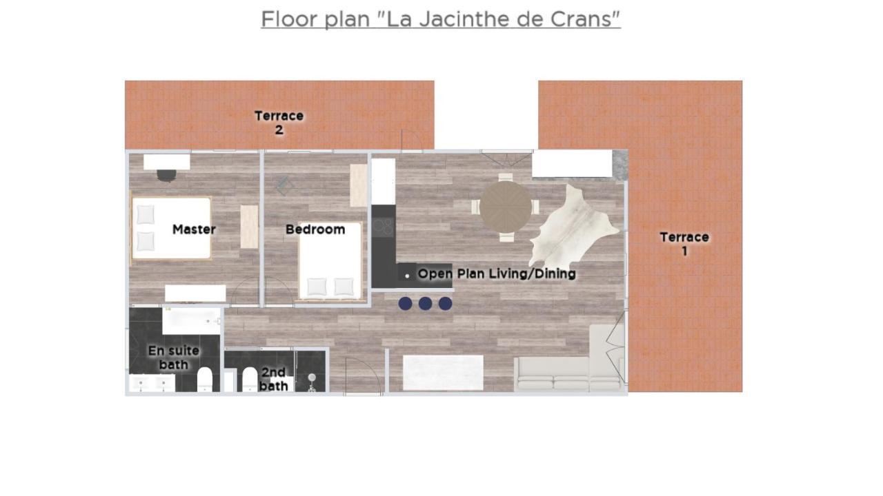 La Jacinthe De Crans Apartment Luaran gambar